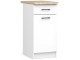 Bucatarie de colt Akord Oliwia 3.0m (Concrete/White)