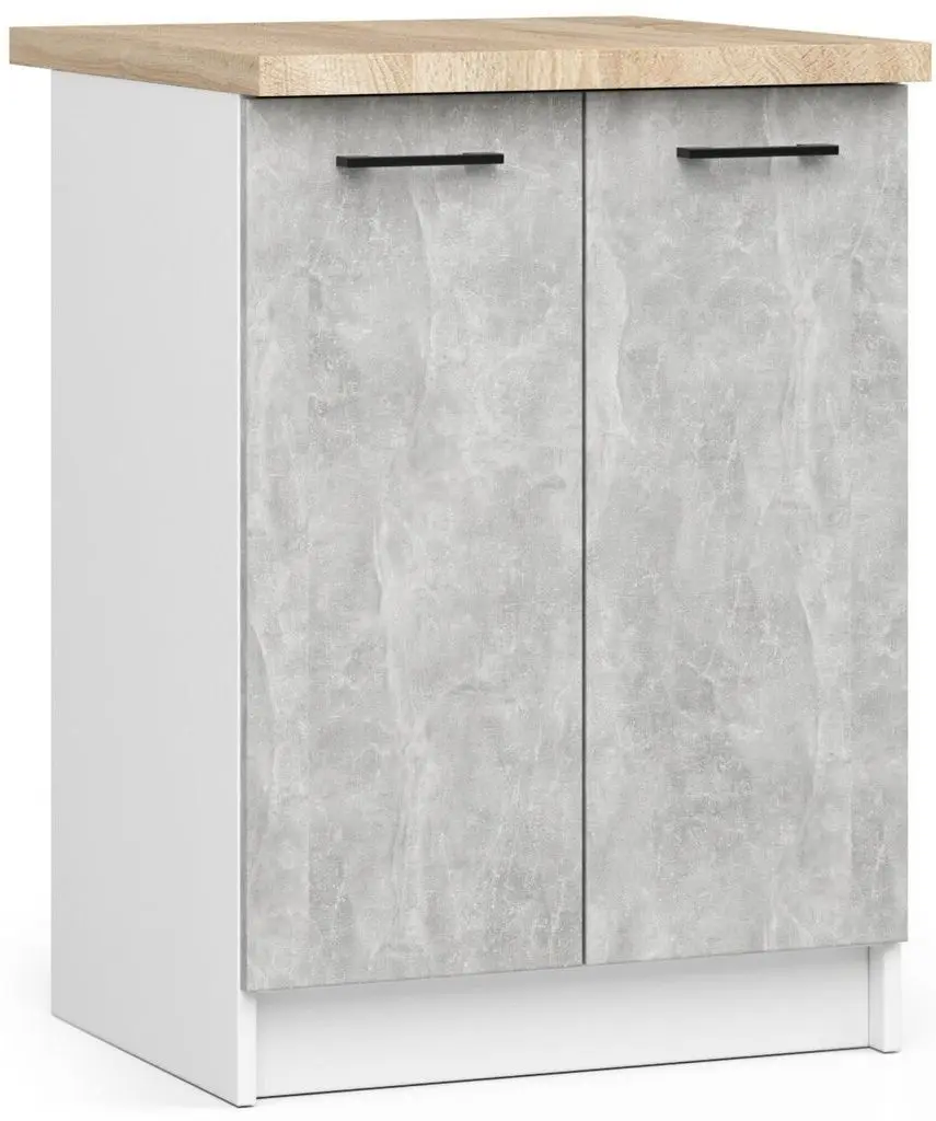 Bucatarie Akord Oliwia 2.4m (White/Concrete)