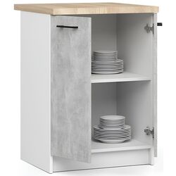 Bucatarie Akord Oliwia 2.4m (White/Concrete) Thumb