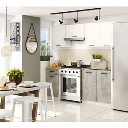 Bucatarie Akord Oliwia 1.8m (White/Concrete)