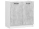 Bucatarie de colt Akord Oliwia 3.0m (White/Concrete)