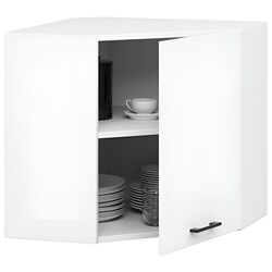 Bucatarie de colt Akord Oliwia 3.0m (White/Concrete) Thumb