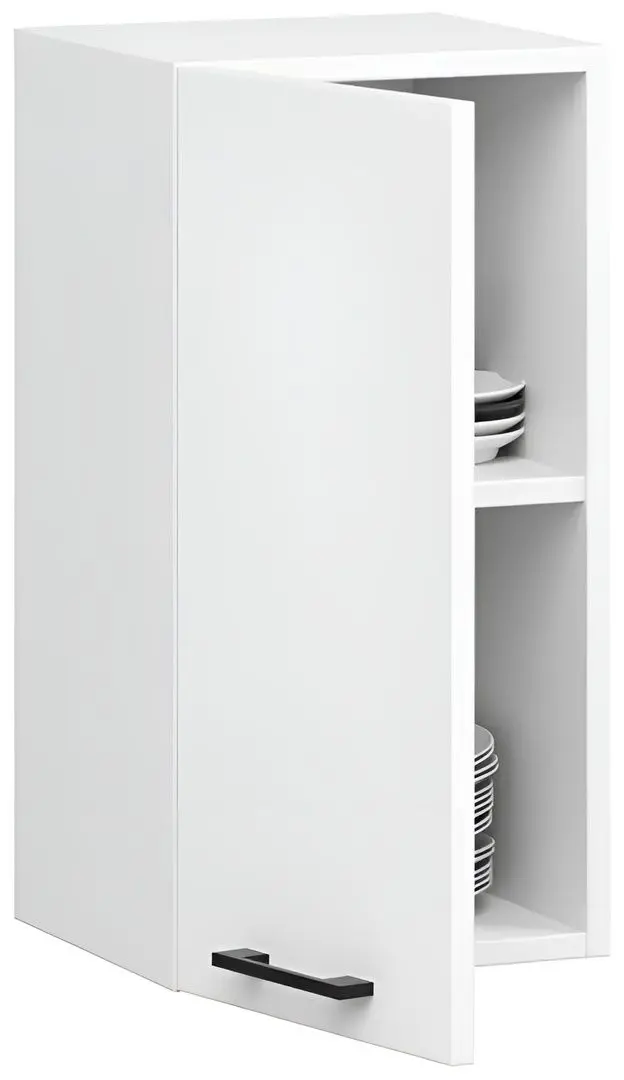 Bucatarie de colt Akord Oliwia 3.0m (White/Concrete)