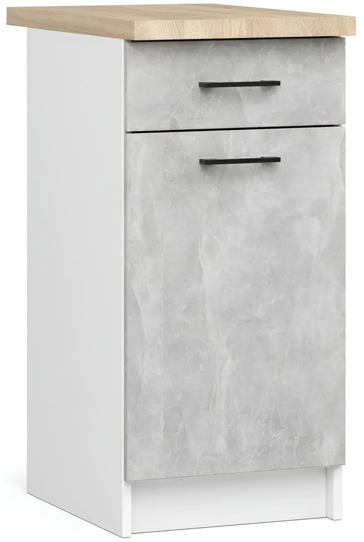 Bucatarie Akord Oliwia G1 1.8m (White/Concrete)