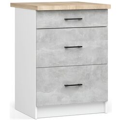 Bucatarie Akord Oliwia G2 2.4m (White/Concrete) Thumb