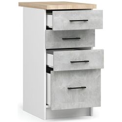 Bucatarie Akord Oliwia G2 2.4m (White/Concrete) Thumb