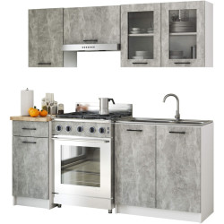 Кухня Akord Oliwia с витриной H580 1.8м (Concrete Grey) Thumb