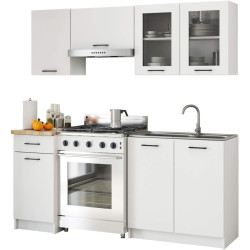 Bucatarie Akord Oliwia cu vitrina H580 1.8m (White) Thumb