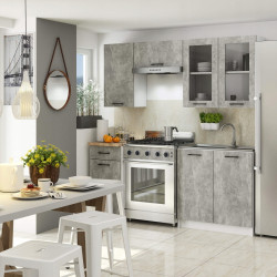 Кухня Akord Oliwia с витриной H720 1.8м (Concrete Grey)