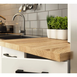 Bucatarie Akord Oliwia cu vitrina H720 2.4m (White) Thumb