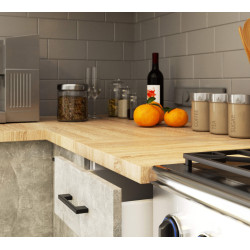 Кухня угловая Akord Oliwia с витриной H580 3м (Concrete Grey) Thumb