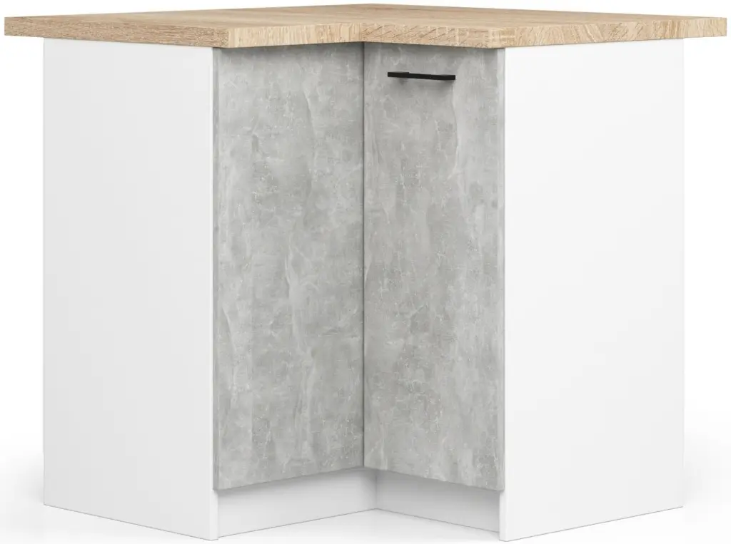 Кухня угловая Akord Oliwia с витриной H580 3м (Concrete Grey) - 8