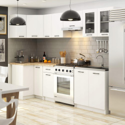 Bucatariede colt Akord Oliwia cu vitrina H580 3m (White)