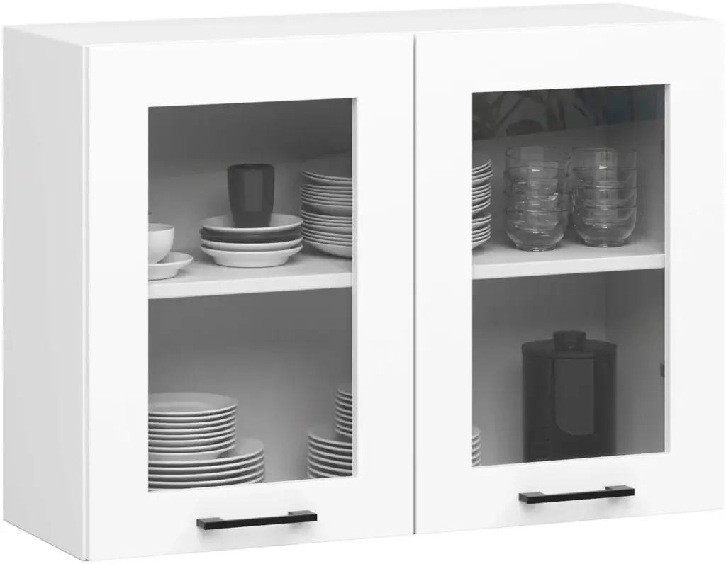 Bucatariede colt Akord Oliwia cu vitrina H580 3m (White) - 7