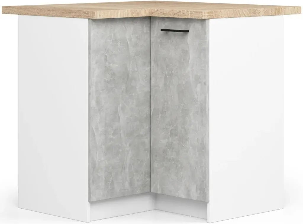 Bucatarie de colt Akord Oliwia cu vitrina H720 3m (Concrete Grey) - 8