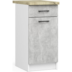 Bucatarie de colt Akord Oliwia cu vitrina H720 3m (Concrete Grey) Thumb