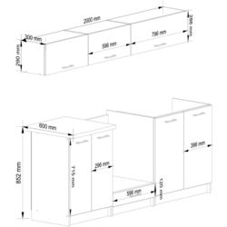 Кухня Akord Oliwia G1 2.0м (White) Thumb