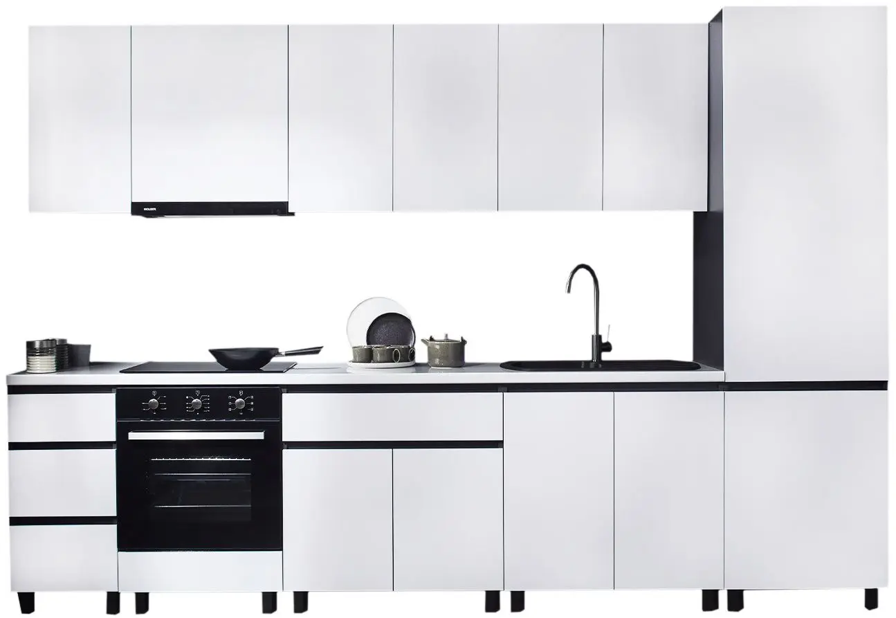 Bucatarie modulara Ambianta Astra 3.2m (Alb/Grafit)