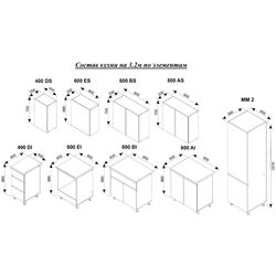 Bucatarie modulara Ambianta Astra 3.2m (Alb/Grafit) Thumb