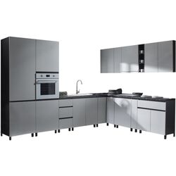 Bucatarie modulara Ambianta Astra 3.3x2.5m (Gri Deschis/Grafit) Thumb