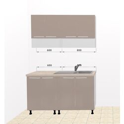 Модульная кухня Ambianta Fresh 1.4м (Капучино) Thumb