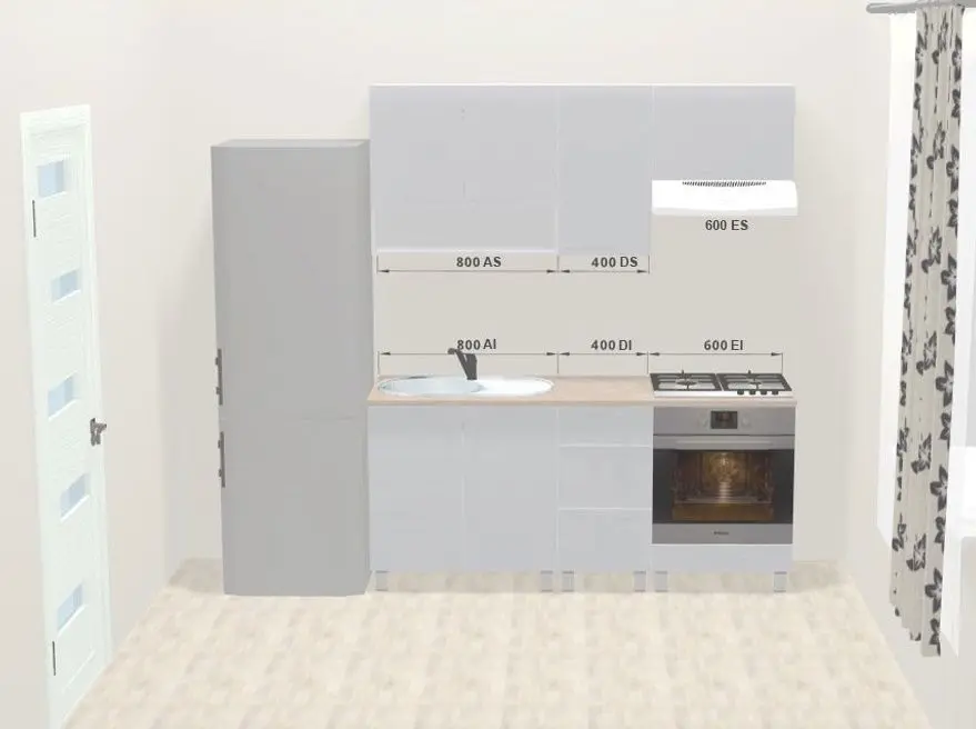 Модульная кухня Ambianta Fresh 1.8м (Серый)