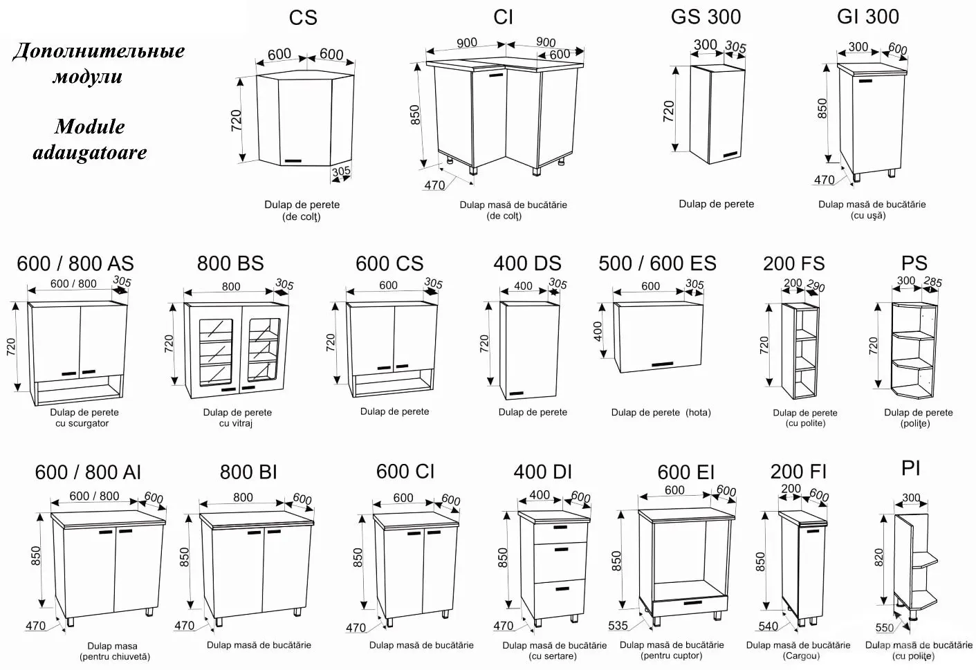 Bucatarie modulara Ambianta Fresh 2.6m (Cappuccino)