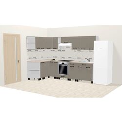 Модульная кухня Ambianta Iris 1.5x2.9м (Серый) Thumb