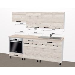 Модульная кухня Ambianta Iris 2 2.0м (Самоа Белый) Thumb