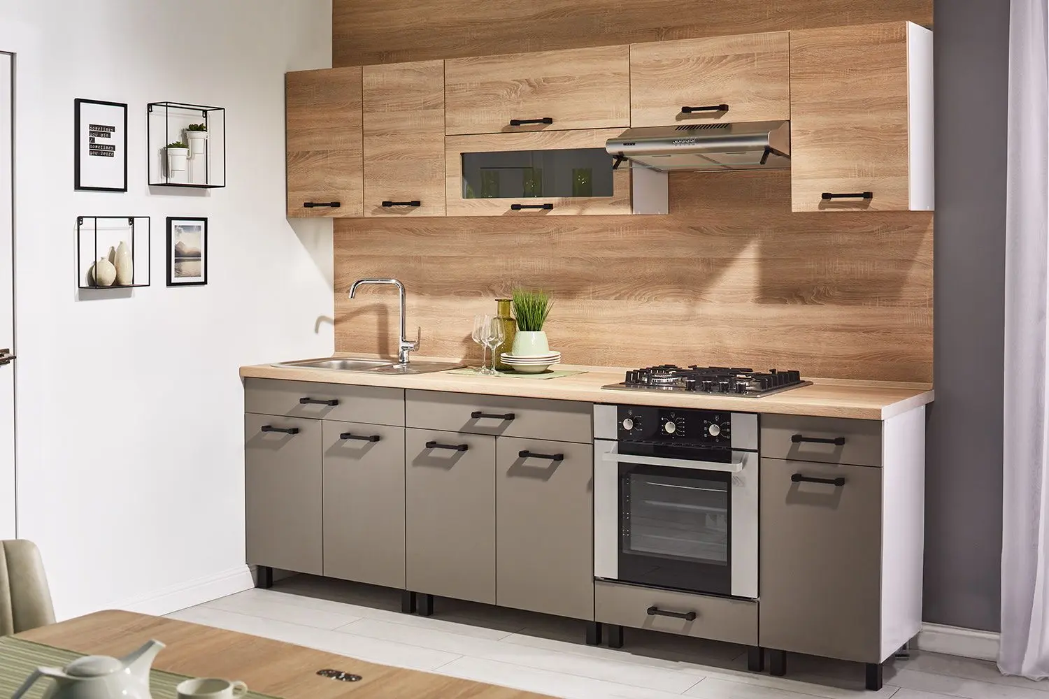 Модульная кухня Ambianta Iris 2.6м (Бардолино/Серый)