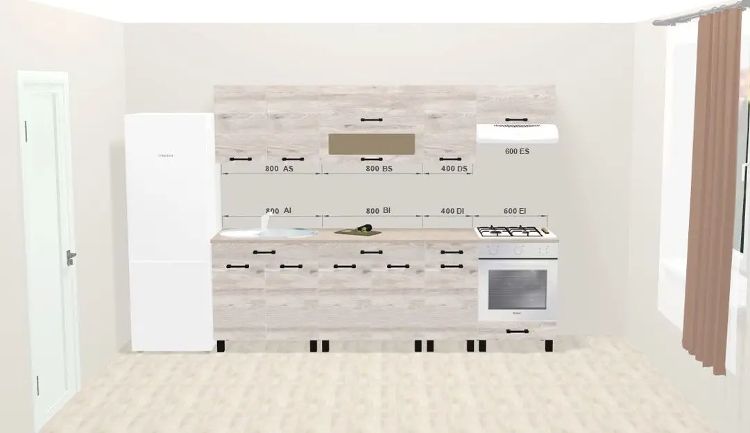 Модульная кухня Ambianta Iris 2.6м (Самоа Белый)