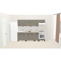 Bucatarie modulara Ambianta Iris 2.6m (Gri) Thumb