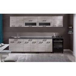 Bucatarie modulara Ambianta Iris 3.0m (Samoa Alb)