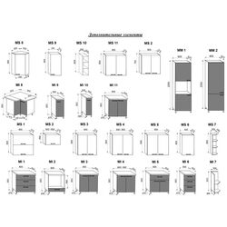 Bucatarie modulara Ambianta Perla 1.5x2.9m (Alb/Bordo) Thumb