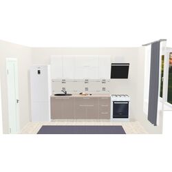 Bucatarie modulara Ambianta Perla 2.0m (Alb/Cappuccino) Thumb