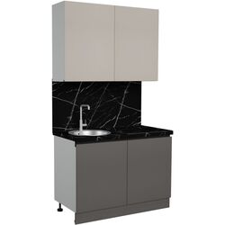 Bucatarie Art Flame Gola SM 1.2m (Cream/Stone Grey) Thumb