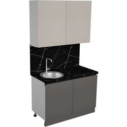 Bucatarie Art Flame Gola SM 1.2m (Cream/Stone Grey) Thumb