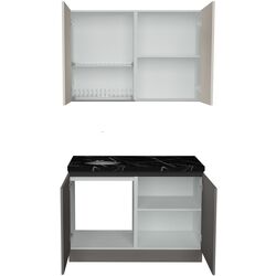 Bucatarie Art Flame Gola SM 1.2m (Cream/Stone Grey) Thumb