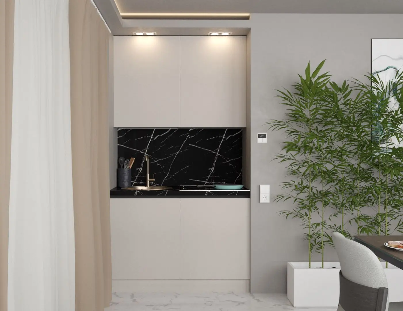 Bucatarie Art Flame Gola SM 1.2m (New Grey)