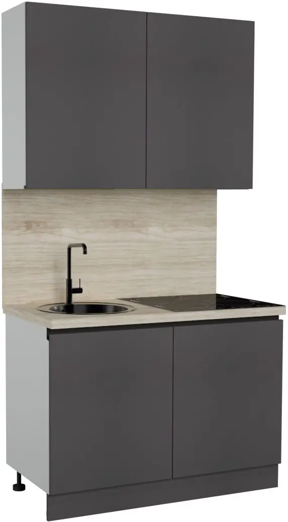 Bucatarie Art Flame Gola SM 1.2m (Storm Grey)