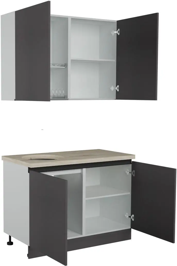 Bucatarie Art Flame Gola SM 1.2m (Storm Grey)