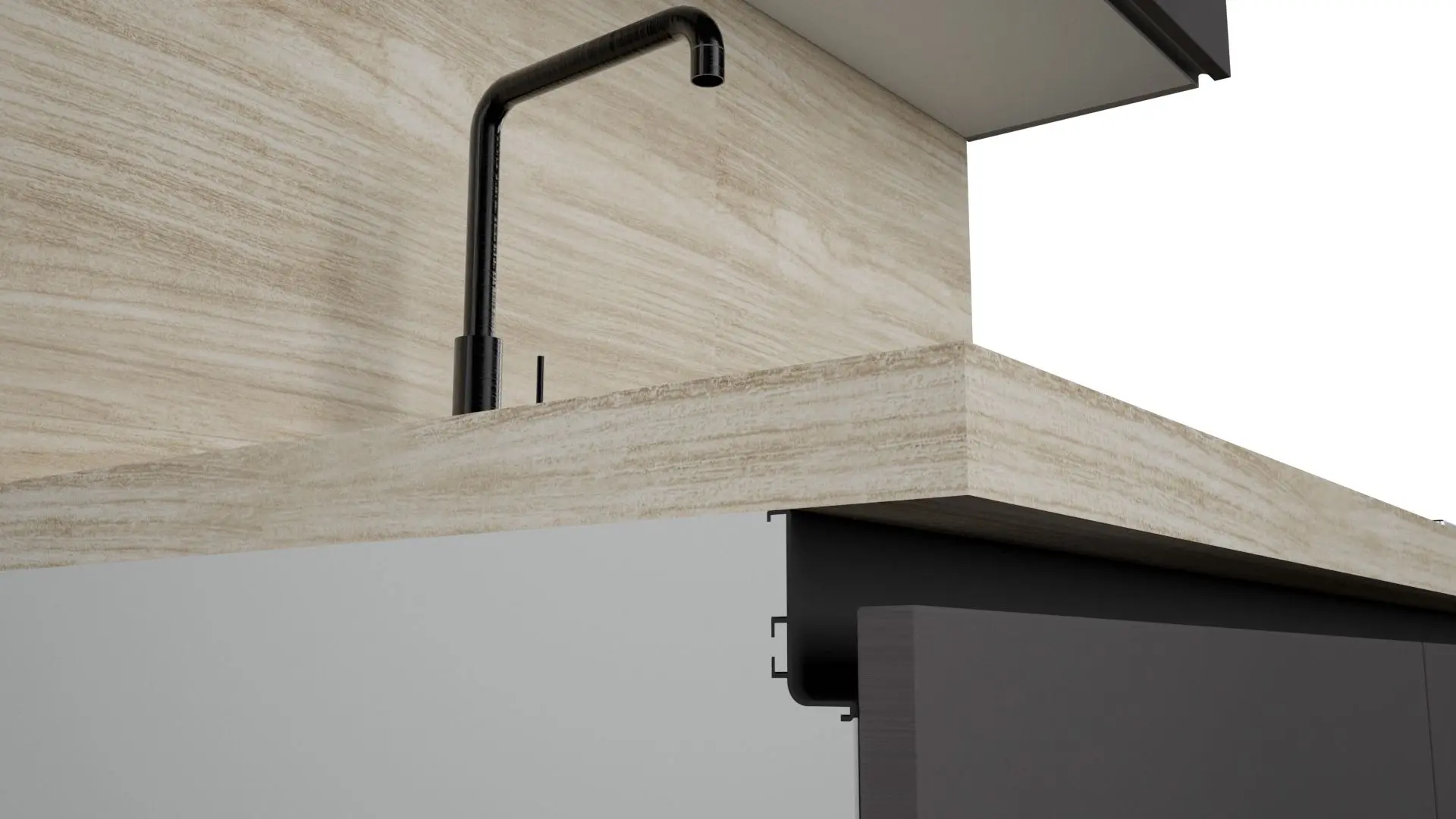 Bucatarie Art Flame Gola SM 1.2m (Storm Grey)