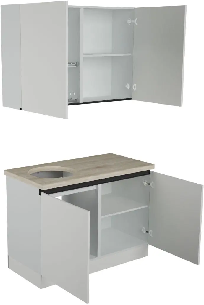 Bucătarie Art Flame Gola SM 1.2m (White)