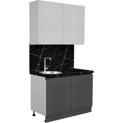 Bucătarie Art Flame Gola SM 1.2m (White/Storm Grey) Thumb