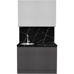 Bucătarie Art Flame Gola SM 1.2m (White/Storm Grey) Thumb