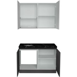 Bucătarie Art Flame Gola SM 1.2m (White/Storm Grey) Thumb