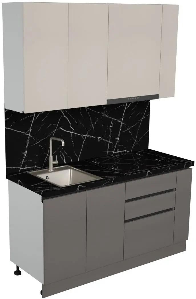 Bucatarie Art Flame Gola SM 1.6 (Cream/Stone Grey)