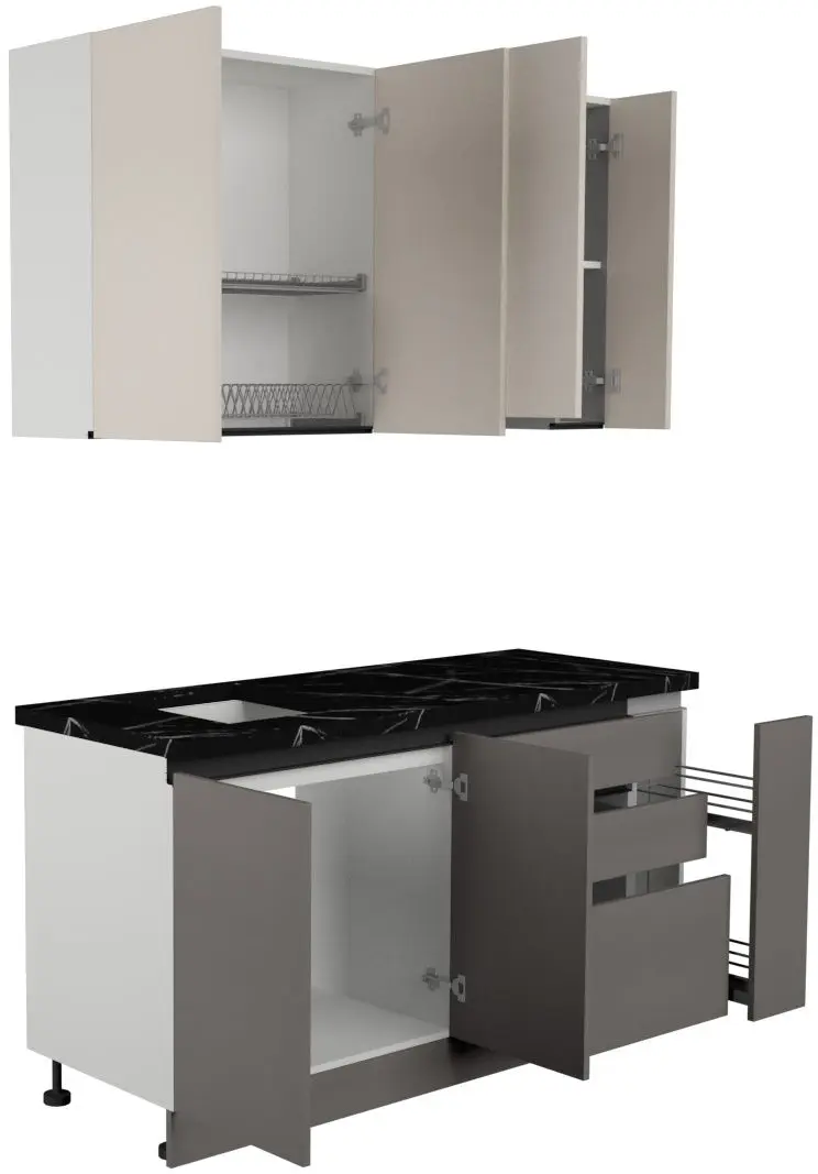 Bucatarie Art Flame Gola SM 1.6 (Cream/Stone Grey)