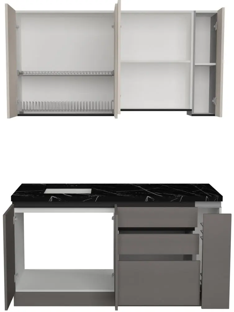 Bucatarie Art Flame Gola SM 1.6 (Cream/Stone Grey)