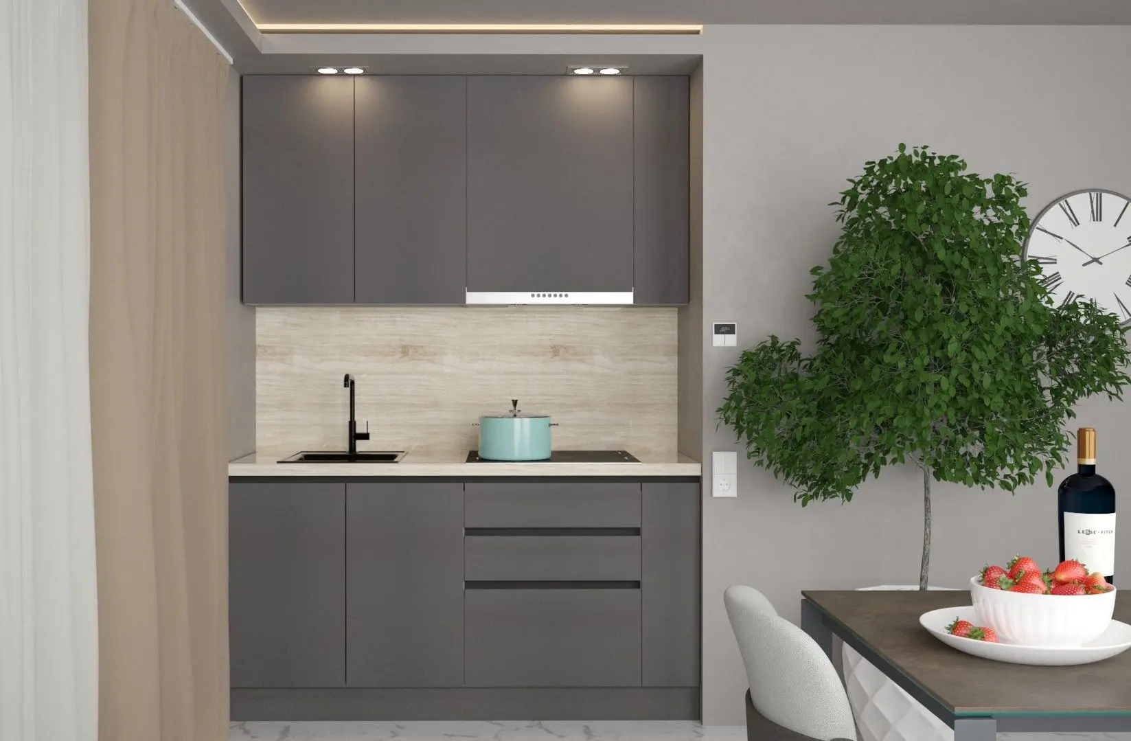 Bucatarie Art Flame Gola SM 1.6 (Storm Grey)